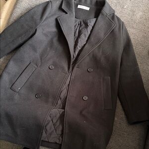 SHEIN Kids Charcoal Double-Breasted Blazer